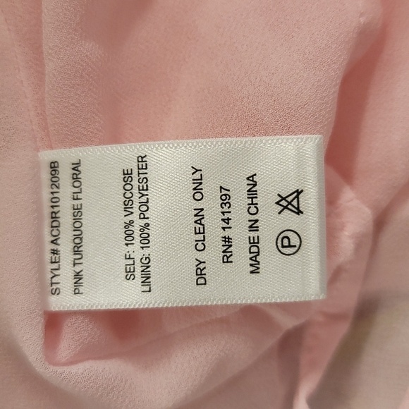 Astr The Lable Verana Pink Turquoise Floral Midi Slip Dress - Size Small - Picture 8 of 9